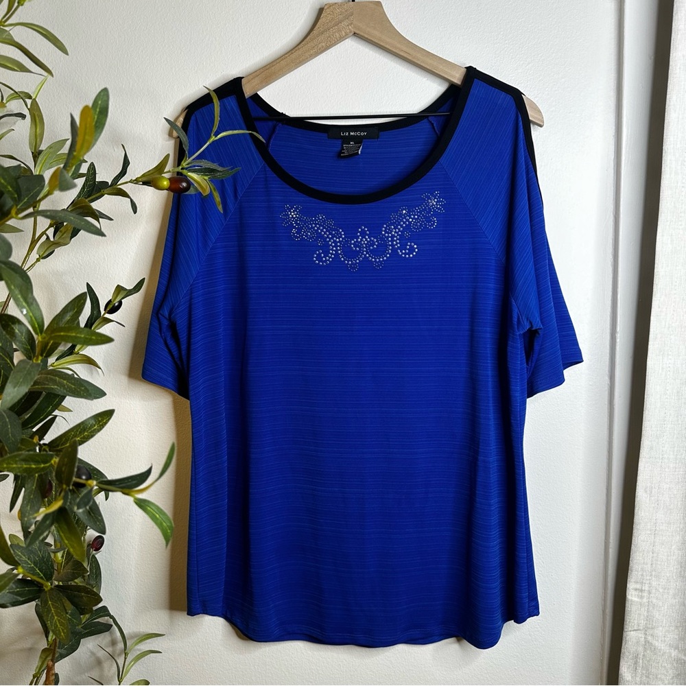 Blue Liz McCoy Top XL